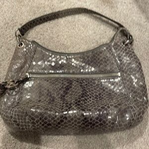 Michael Kors gray snake skin purse